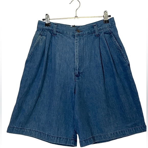 Ralph Lauren Vintage Blue Denim Shorts - Picture 1 of 7